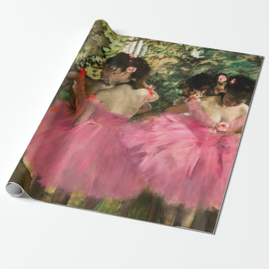 Edgar Degas - dansers in roze Cadeaupapier (Uitgerold)