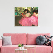 Edgar Degas - Dansers in roze Canvas Afdruk (Insitu (Woonkamer))