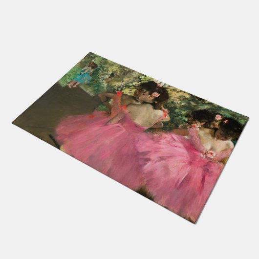 Edgar Degas - dansers in roze Deurmat (Schuin)