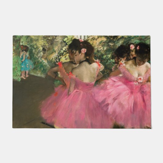 Edgar Degas - dansers in roze Deurmat (Voorkant)