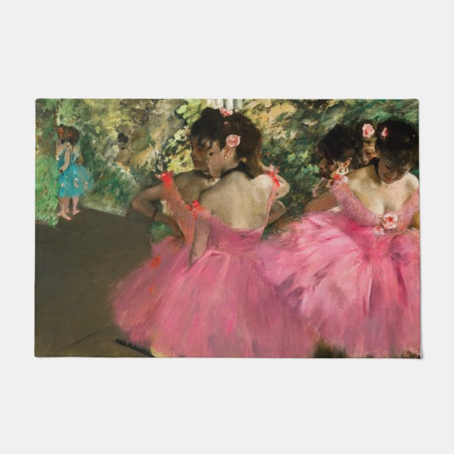 Edgar Degas - dansers in roze Deurmat (Voorkant)