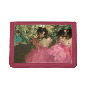 Edgar Degas - dansers in roze Drievoud Portemonnee