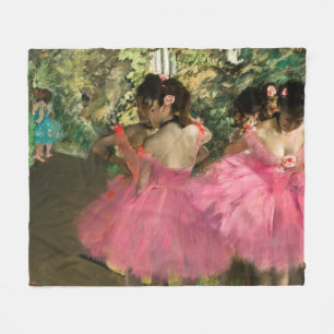 Edgar Degas - dansers in roze Fleece Deken