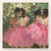 Edgar Degas - dansers in roze Glazen Onderzetter (Voorkant)