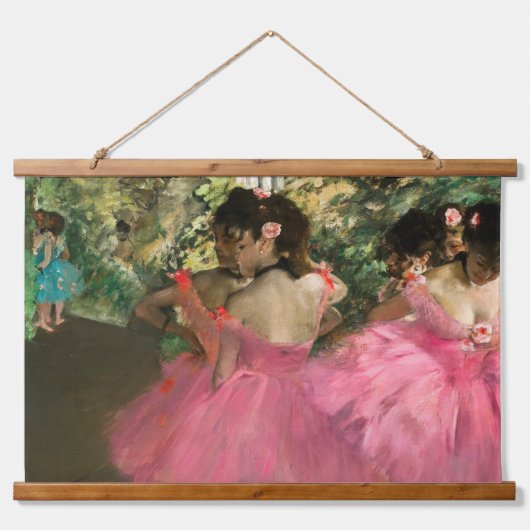 Edgar Degas - dansers in roze Hangend Wandkleed (Voorkant)