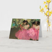 Edgar Degas - dansers in roze Kaart (Gele Bloem)