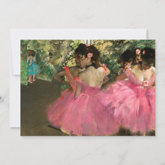Edgar Degas - dansers in roze Kaart (Voorkant)