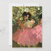 Edgar Degas - dansers in roze Kaart (Voorkant)