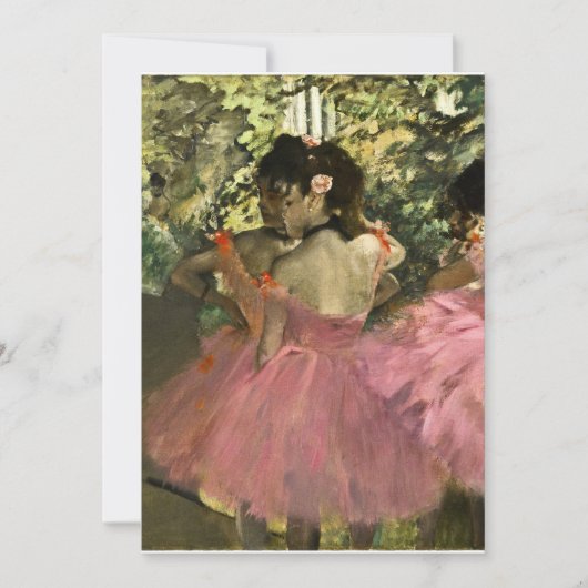 Edgar Degas - dansers in roze Kaart (Voorkant)