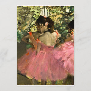 Edgar Degas - dansers in roze Kaart