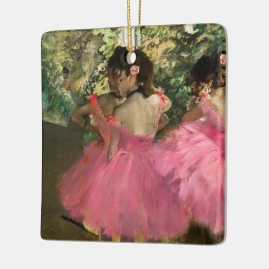 Edgar Degas - dansers in roze Keramisch Ornament (Links)