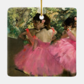 Edgar Degas - dansers in roze Keramisch Ornament (Achterkant)
