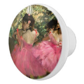 Edgar Degas - dansers in roze Keramische Knop (Rechts)