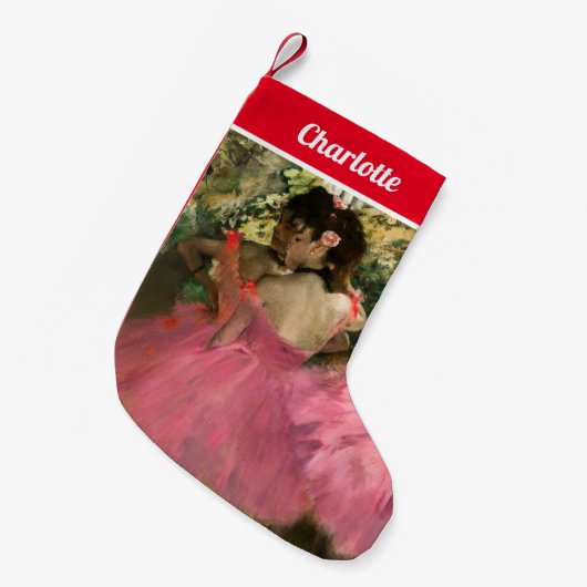 Edgar Degas - dansers in roze Kleine Kerstsok (Voorkant (Hangend))