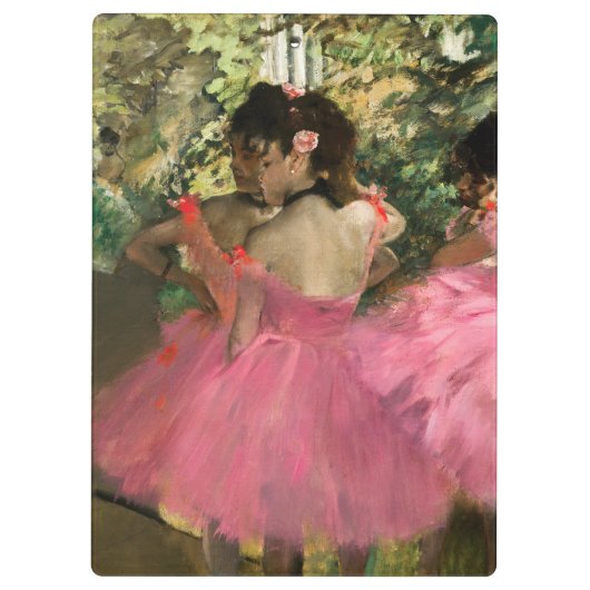Edgar Degas - dansers in roze Klembord (Achterkant)