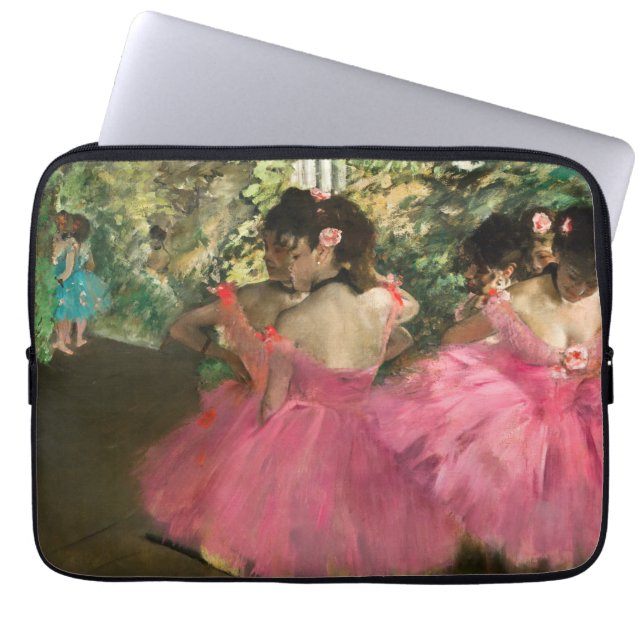 Edgar Degas - dansers in roze Laptop Sleeve (Voorkant)