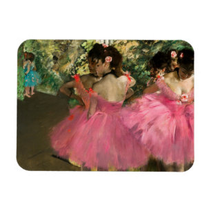 Edgar Degas - dansers in roze Magneet