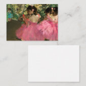Edgar Degas - Dansers in roze Notitiekaartje (Voorkant / Achterkant)