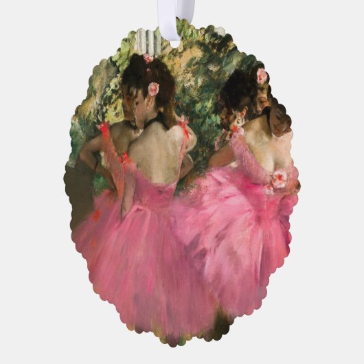 Edgar Degas - Dansers in roze Ornament Kaart (Links)