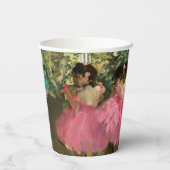 Edgar Degas - dansers in roze Papieren Bekers (Achterkant)