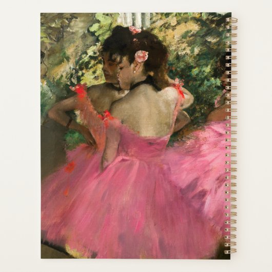 Edgar Degas - dansers in roze Planner (Achterkant)