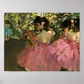 Edgar Degas - dansers in roze Poster (Voorkant)