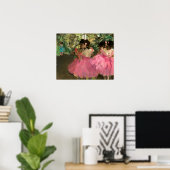 Edgar Degas - Dansers in roze Poster (Thuiskantoor)