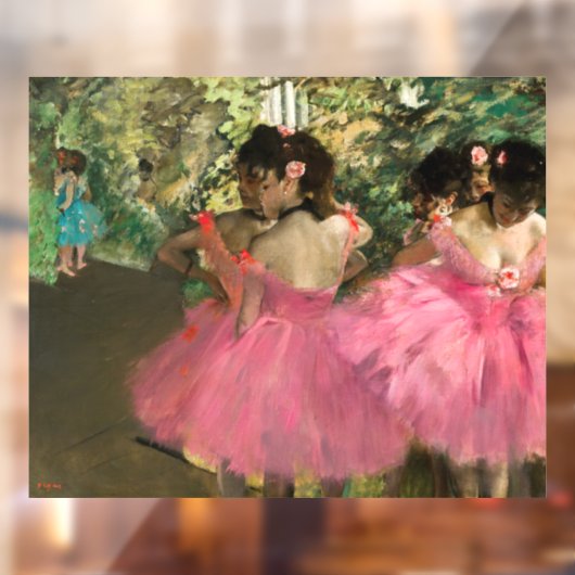 Edgar Degas - Dansers in roze Raamsticker (Vel 2)