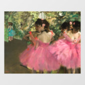 Edgar Degas - Dansers in roze Raamsticker (Vel)