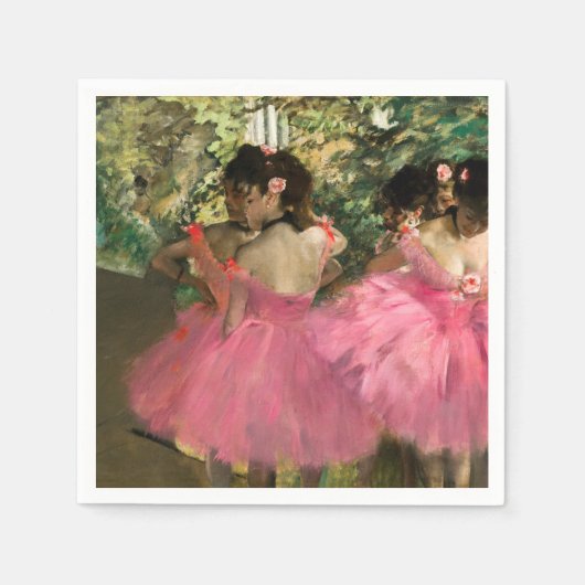 Edgar Degas - dansers in roze Servet (Voorkant)