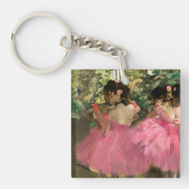 Edgar Degas - dansers in roze Sleutelhanger