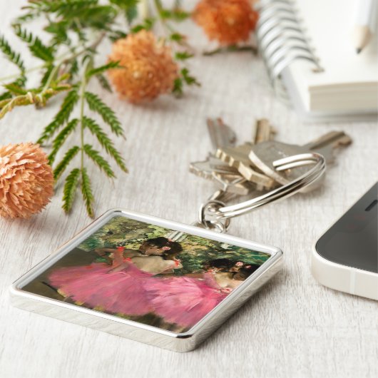 Edgar Degas - dansers in roze Sleutelhanger (Zijkant)