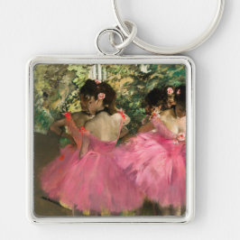Edgar Degas - dansers in roze Sleutelhanger