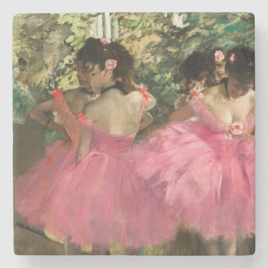 Edgar Degas - dansers in roze Stenen Onderzetter (Voorkant)