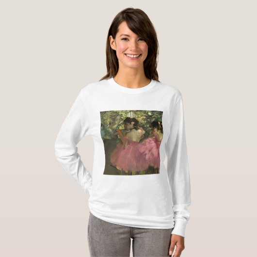 Edgar Degas - dansers in roze T-shirt (Voorkant volledig)