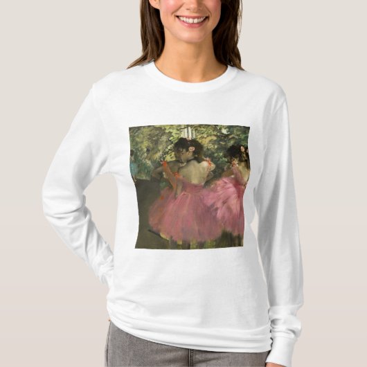 Edgar Degas - dansers in roze T-shirt (Voorkant)