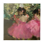 Edgar Degas - dansers in roze Tegeltje (Voorkant)