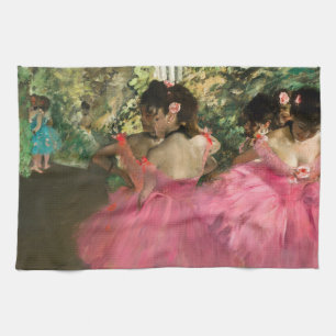 Edgar Degas - dansers in roze Theedoek