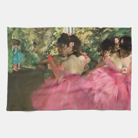 Edgar Degas - dansers in roze Theedoek (Horizontaal)