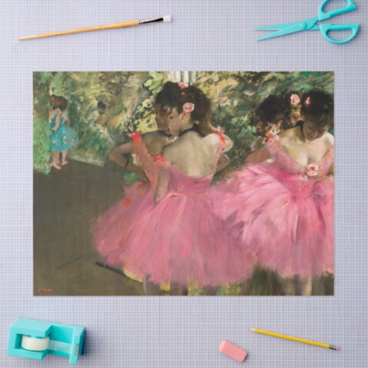 Edgar Degas - dansers in roze Tissuepapier (Craft)