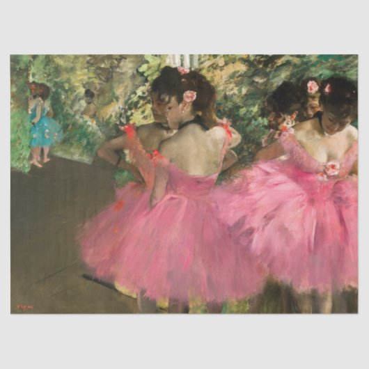 Edgar Degas - dansers in roze Tissuepapier (Voorkant)