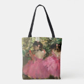 Edgar Degas - dansers in roze Tote Bag (Achterkant)