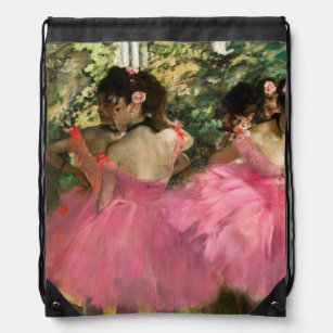 Edgar Degas - dansers in roze Trekkoord Rugzakje