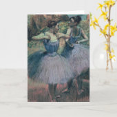 Edgar Degas | Dansers in Viooltje Kaart (Gele Bloem)