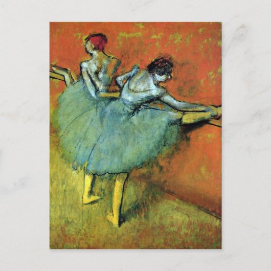 Edgar Degas - dansers op de bar Briefkaart (Voorkant)