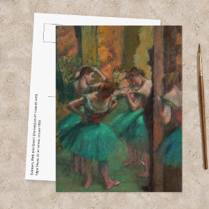 Edgar Degas - Dansers, Roze en Groen Briefkaart