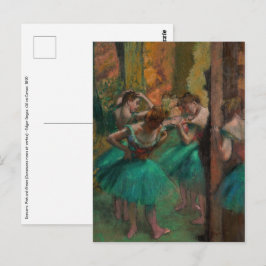 Edgar Degas - Dansers, Roze en Groen Briefkaart