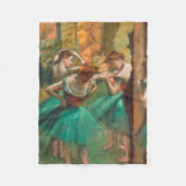 Edgar Degas - dansers, roze en groen Fleece Deken (Voorkant)