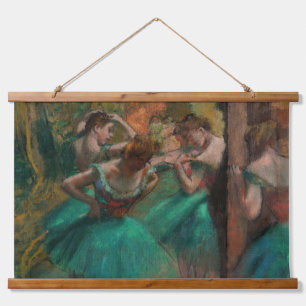Edgar Degas - Dansers, Roze en Groen Hangend Wandkleed