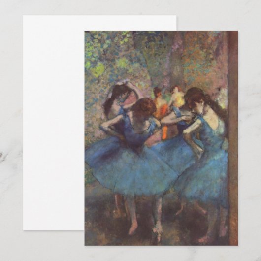 Edgar Degas - Danseuses bleues Kaart (Voorkant / Achterkant)